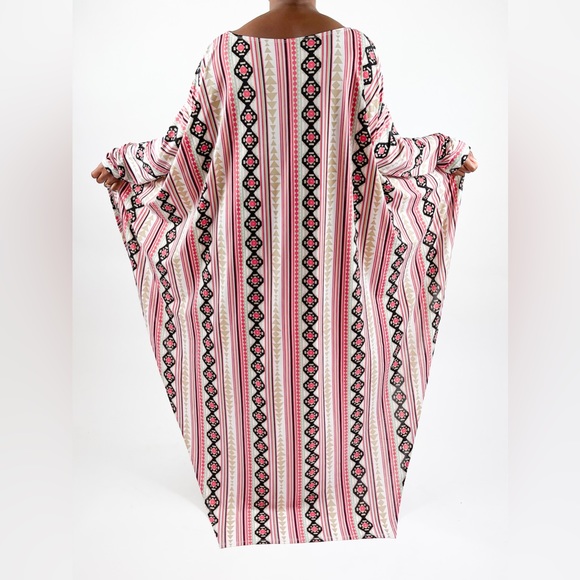 Multicolor Aztec Boho Print Maxi Kaftan Dress - Picture 2 of 7